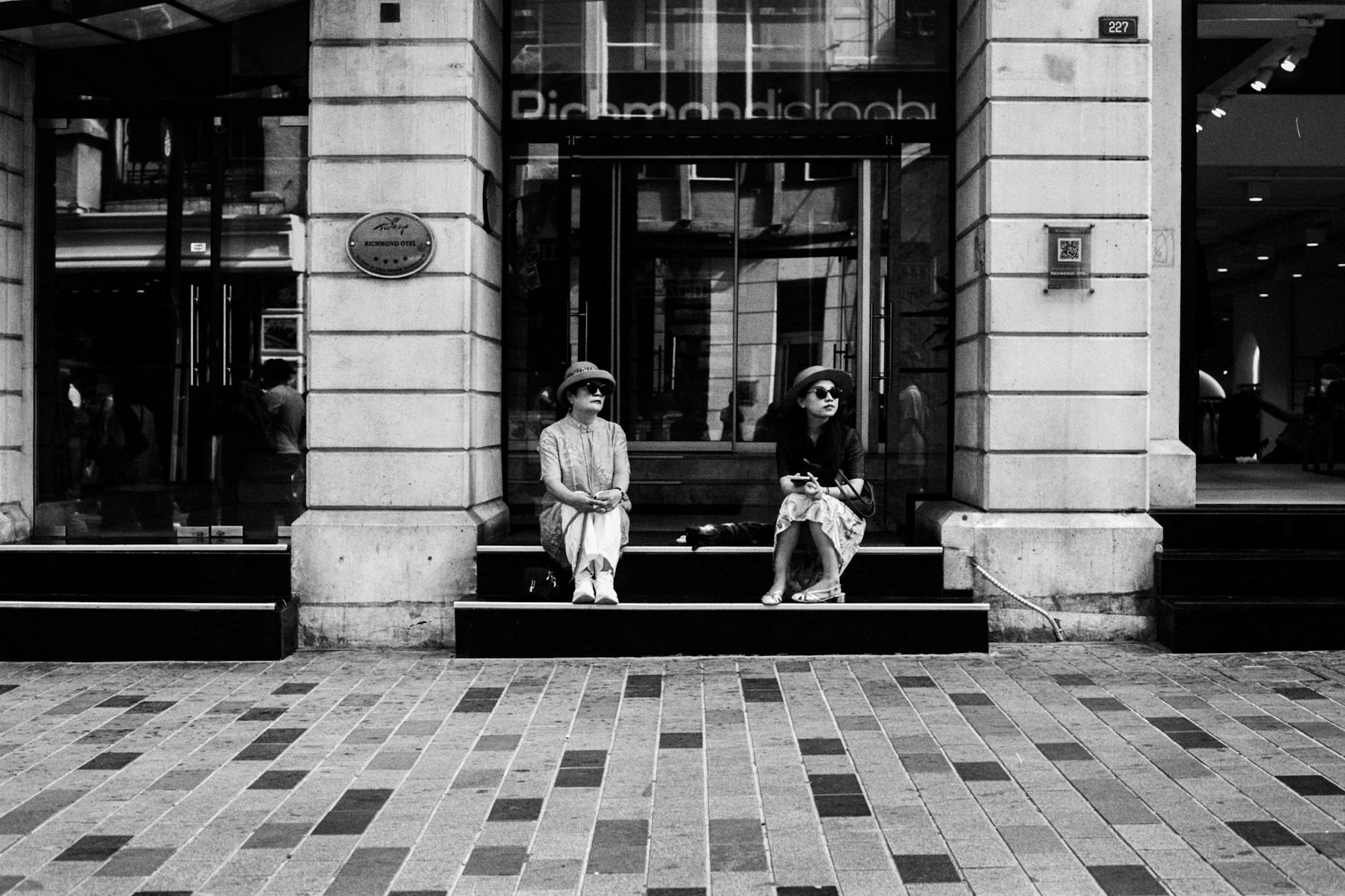 street scene in istanbul with analog style photography